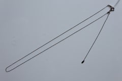 Collar de cadena de platino con cable flexible de 18" y cierre ajustable (cualquier longitud)