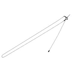 Collar de cadena de platino con cable flexible de 18" y cierre ajustable (cualquier longitud)