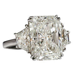 12.35ct  Radiant Cut Diamond Platinum Ring