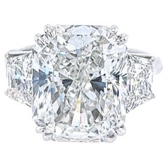 David Rosenberg 10.08 Carat Radiant Cut G SI1 GIA Diamond Engagement Ring