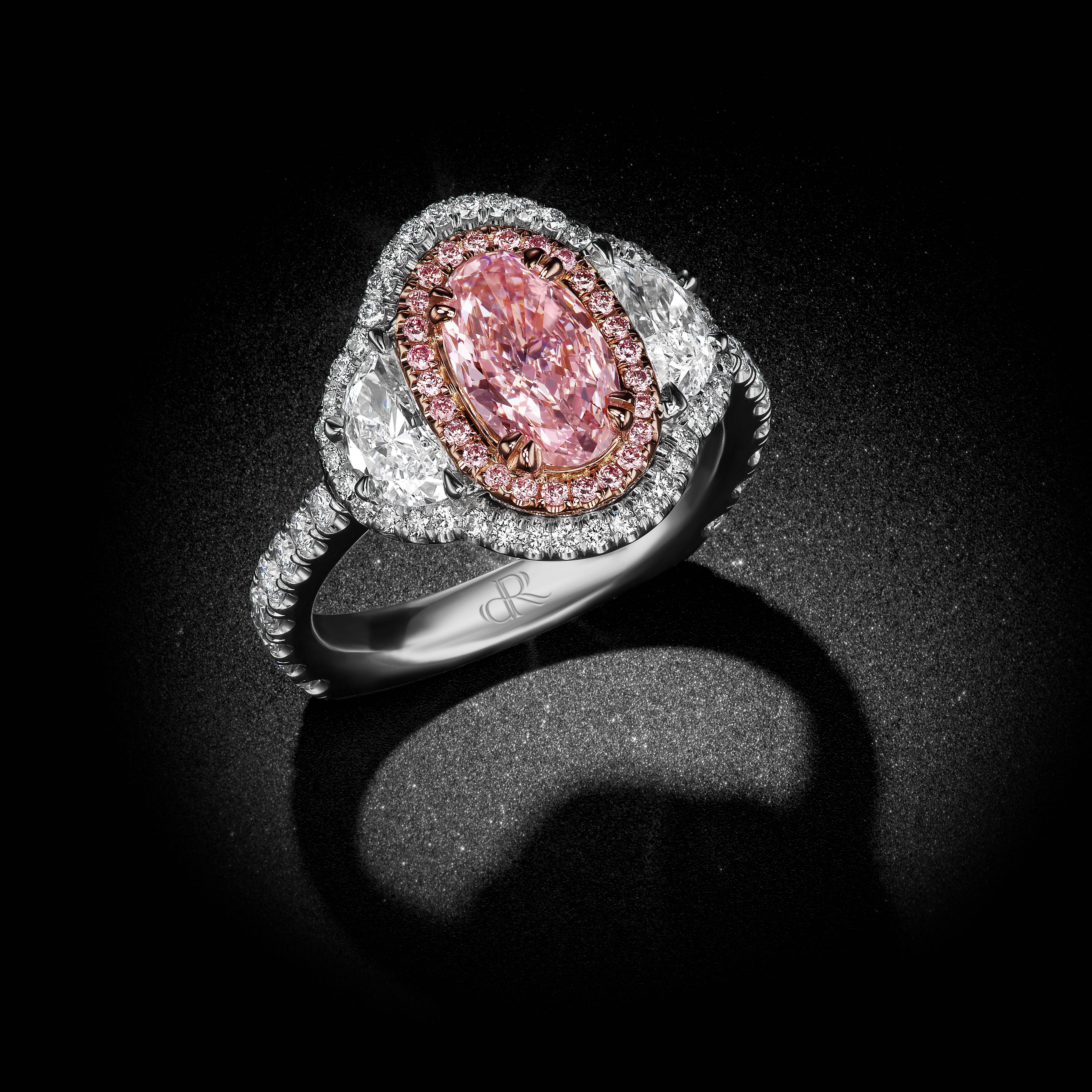 pink platinum ring