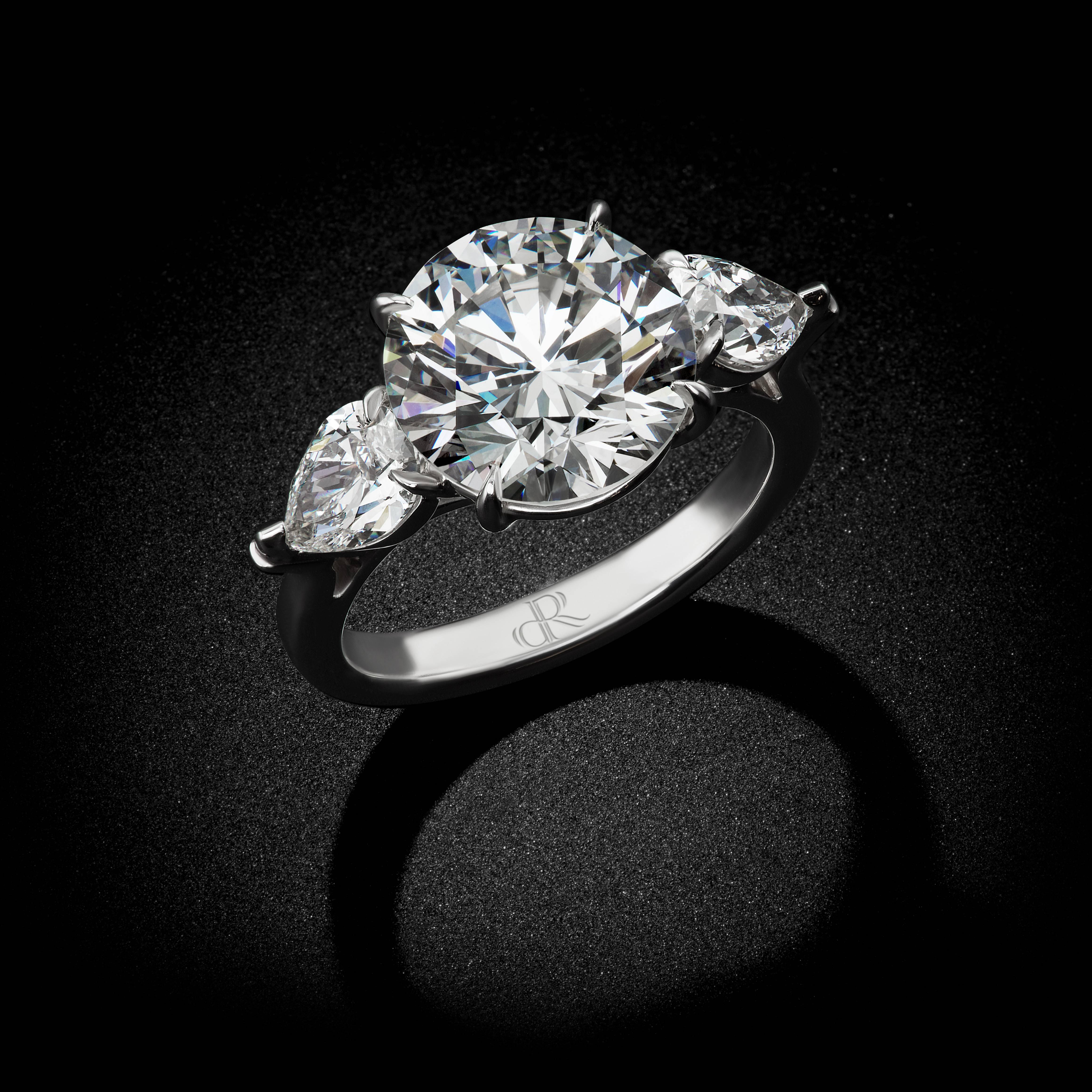 6.28 Carat Diamond Platinum Ring In New Condition In Boca Raton, FL