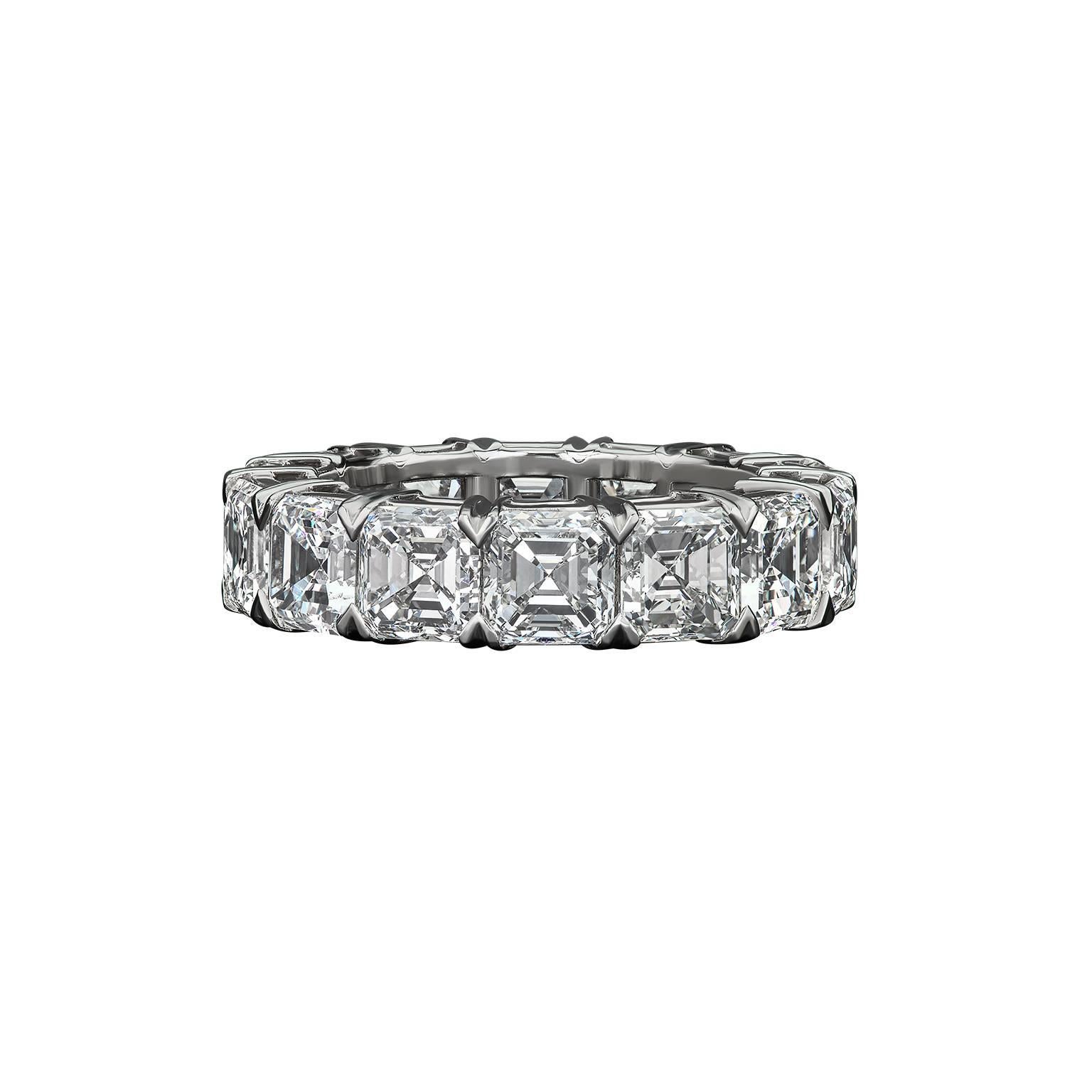 Asscher Cut Diamond Stunner. This beautiful Ring is handmade in Platinum. It boasts 11.58ct tw of spectacular Asscher Cut Diamonds.

Fits finger size 6

David Rosenberg is President of the Diamond Bourse of the Southeastern United States and is