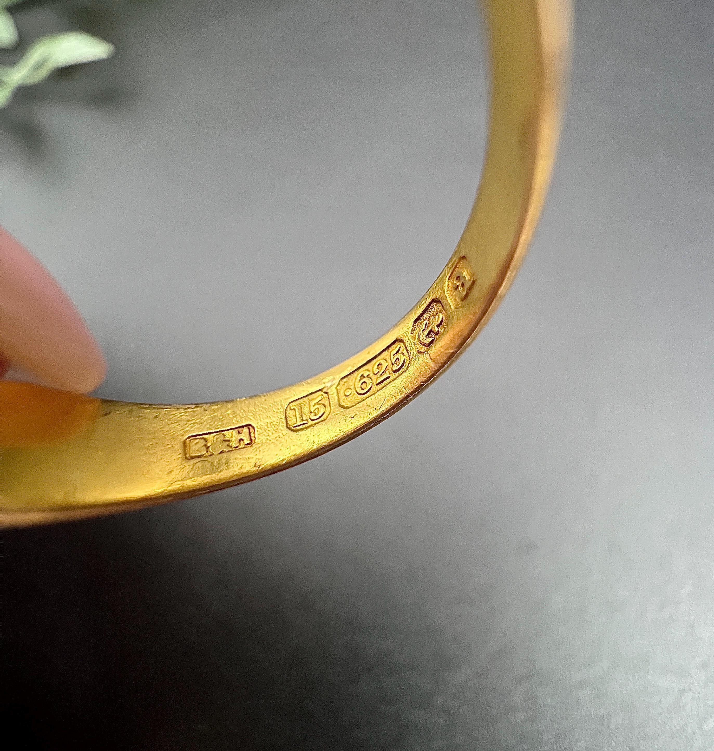 Bague édouardienne en or jaune 15ct, saphir et perle, poinçonnée Birmingham 1900 en vente 1