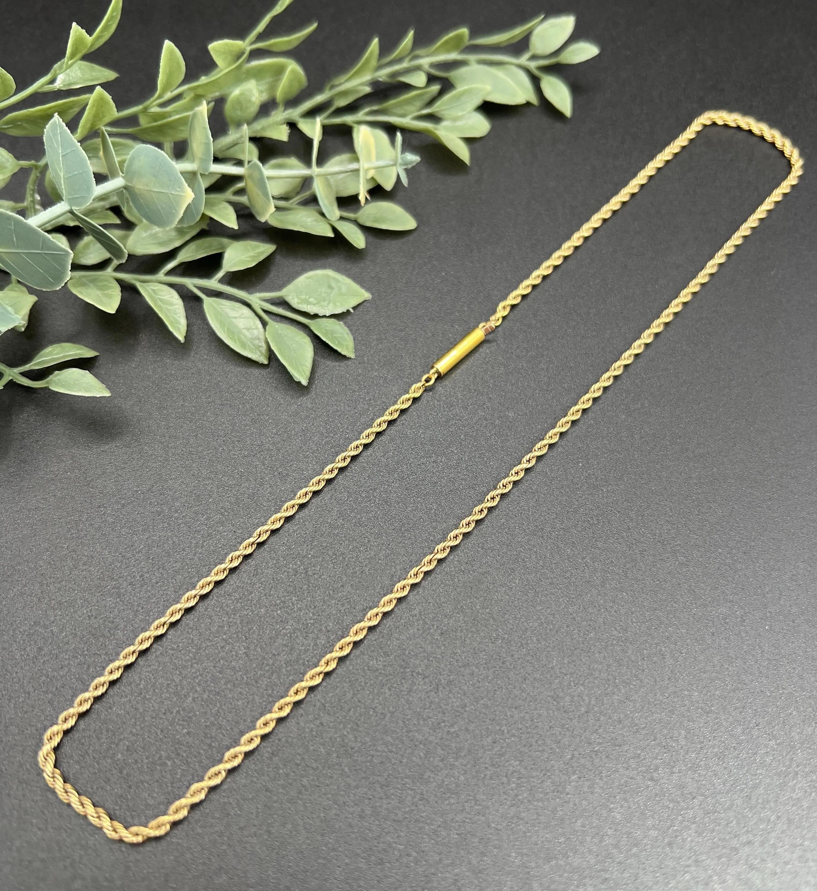 Catena antica in oro giallo 15ct, vittoriana, 16 1/2 Inch Solid A Link in vendita 5