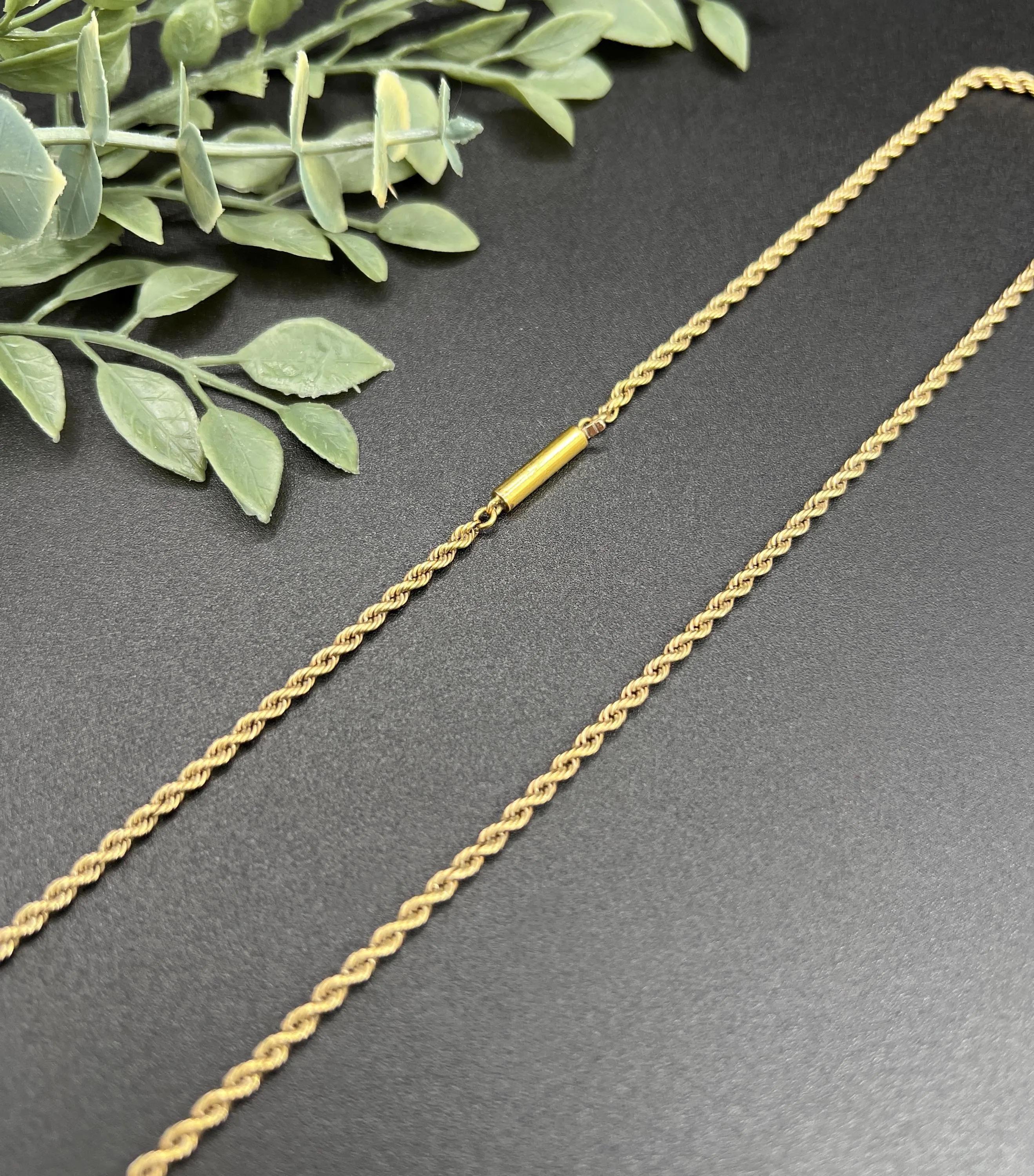 Catena antica in oro giallo 15ct, vittoriana, 16 1/2 Inch Solid A Link in vendita 6