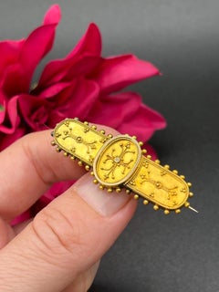 Antique 15ct Yellow Gold, Edwardian Gold Brooch, Circa 1900