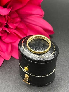 Vintage 18ct Yellow Gold, Diamond Baguette Cut Channel Set Band Ring