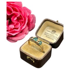 Antique 15ct Gold, Victorian Hallmarked Birmingham 1866, Paste & Pearl Ring