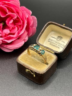 Antique 15ct Gold, Victorian Hallmarked Birmingham 1866, Paste & Pearl Ring