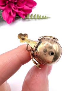 Antique 9ct Gold & Silver, 1930s Masonic Orb Fob, Vintage Cross Pendant
