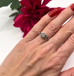 Antique 14ct White Gold Stamped, 1920s Single Stone Diamond Engagement Ring