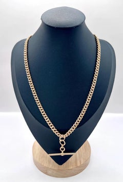 Catena Albert vintage in oro 9 carati: collana da orologio, con punzone di Birmingham del 1930