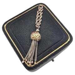 Antique 9ct Gold, Victorian Rope & Foxtail Tassel Pendant