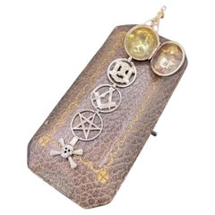Antique 9ct Gold & Silver, 1920s Rare Masonic Orb Pendant