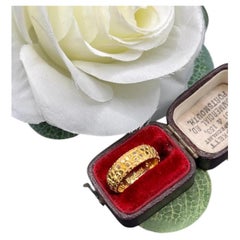 Antiker Ring aus 9-Karat-Gelbgold, mit Punzierung „Chester 1913“