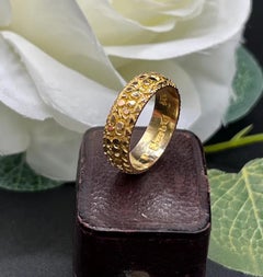 Antiker Ring aus 9-Karat-Gelbgold, mit Punzierung „Chester 1913“