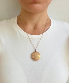 Antique 9ct Rose Gold Back & Front, Edwardian Round Floral, Swallow Locket