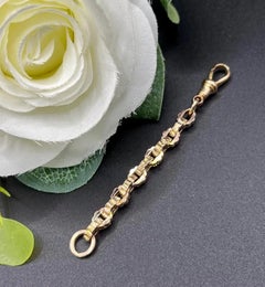 Antike 9ct Gold viktorianischen verzierten Kette Extender mit Swivel Clasp, 3 1/4 Zoll