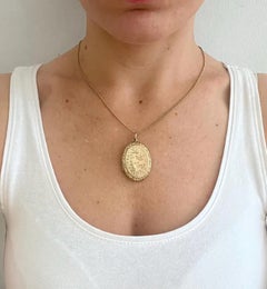 Antique 9ct Rose Gold Back & Front Stamped, Edwardian Oval Shaped Swallow Locket