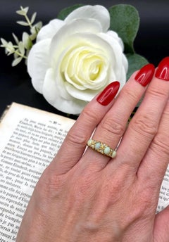 Antique 18ct Yellow Gold Hallmarked, Birmingham 1922, Opal and Diamond Ring