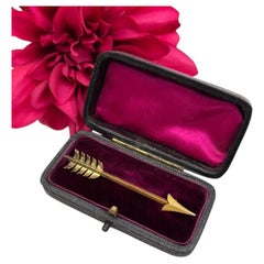 Antique 15ct Gold Victorian Arrow Brooch, Circa 1890
