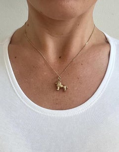 Vintage 9ct Gold, Lion Pendant, Charm Circa 1970s