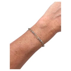 Antique 18ct Gold & Platinum, Edwardian Fancy Knot Link Bracelet