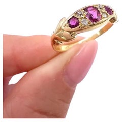 Antique 18ct Gold, Edwardian Ruby & Diamond Ring
