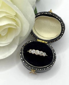 Vintage 18ct Gold Hallmarked, 5 Stone Diamond Ring, Circa 2000s