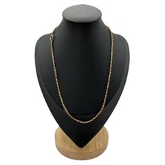 Antique 9ct Gold Belcher Chain: Edwardian 18 Inch Necklace