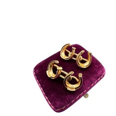 Oro amarillo de 18 quilates de época, Tiffany & Co. Gemelos con forma de herradura de Ralph Lauren