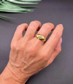 Antique 18ct Gold, Star Set Diamond Band Ring, Hallmarked Birmingham 1919