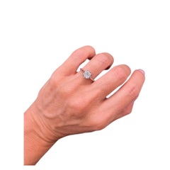 Antique 18ct & Platinum French Stamped, 0.70 Carat Single Stone Diamond Ring