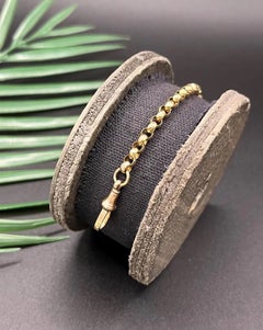 Bracelet Belcher édouardien ancien en or 9 carats, à maillons, avec fermoir à boucle en forme de chien, vers 1910