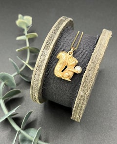Vintage 9ct Gold, Squirrel Pendant, Charm Circa 1970s