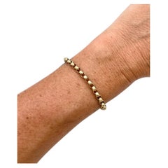 Antique 12ct Gold, Edwardian Round Faceted Belcher Link Bracelet
