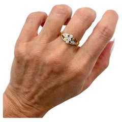 Antique 18ct Yellow Gold, Art Nouveau Diamond Ring