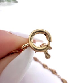 Collana antica francese in oro 18 carati con maglie a filigrana da 22,5 pollici, risalente al 1920 circa