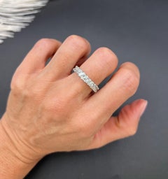 Vintage 18ct White Gold, 1990s Full 2.40 Carat Marquise Diamond Eternity Ring