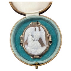 Victorian 9ct Gold Large Cameo Brooch, Circa 1880