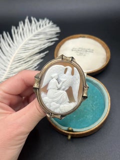 Victorian 9ct Gold Large Cameo Brooch, Circa 1880
