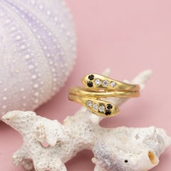 18k solid gold Snake Ring - Victorian symbol of eternal Love - Vintage ring
