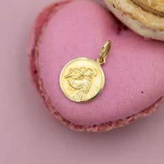 St. Anthony : lost & found - 18 karat solid yellow gold Saint pendant - Catholic