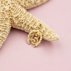 French 18K gold good luck charm - Vintage love token - Very Light - horse shoe