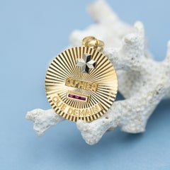 Vintage French 18k Plus qu'hier et moins que demain - Authentic Augis pendant