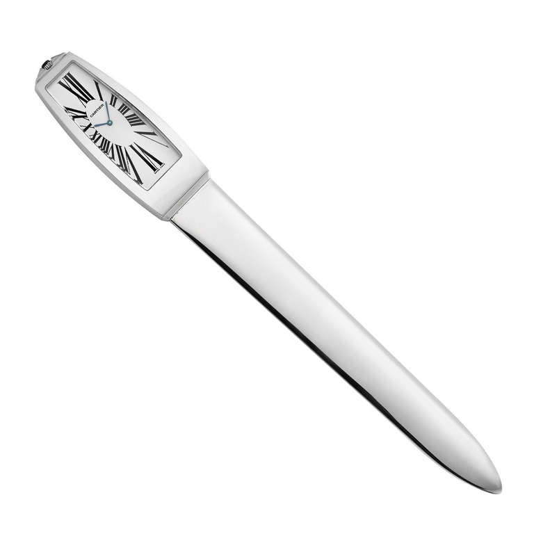 Cartier Stainless Steel Letter Opener with Watch Handle