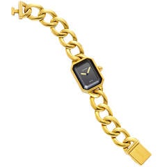 Vintage Chanel Lady's Yellow Gold Premiere Bracelet Watch