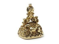 Antique Hunting Gold Seal Fob Pendant