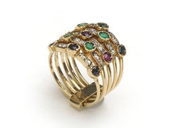 Multi Row Gemstone Ring